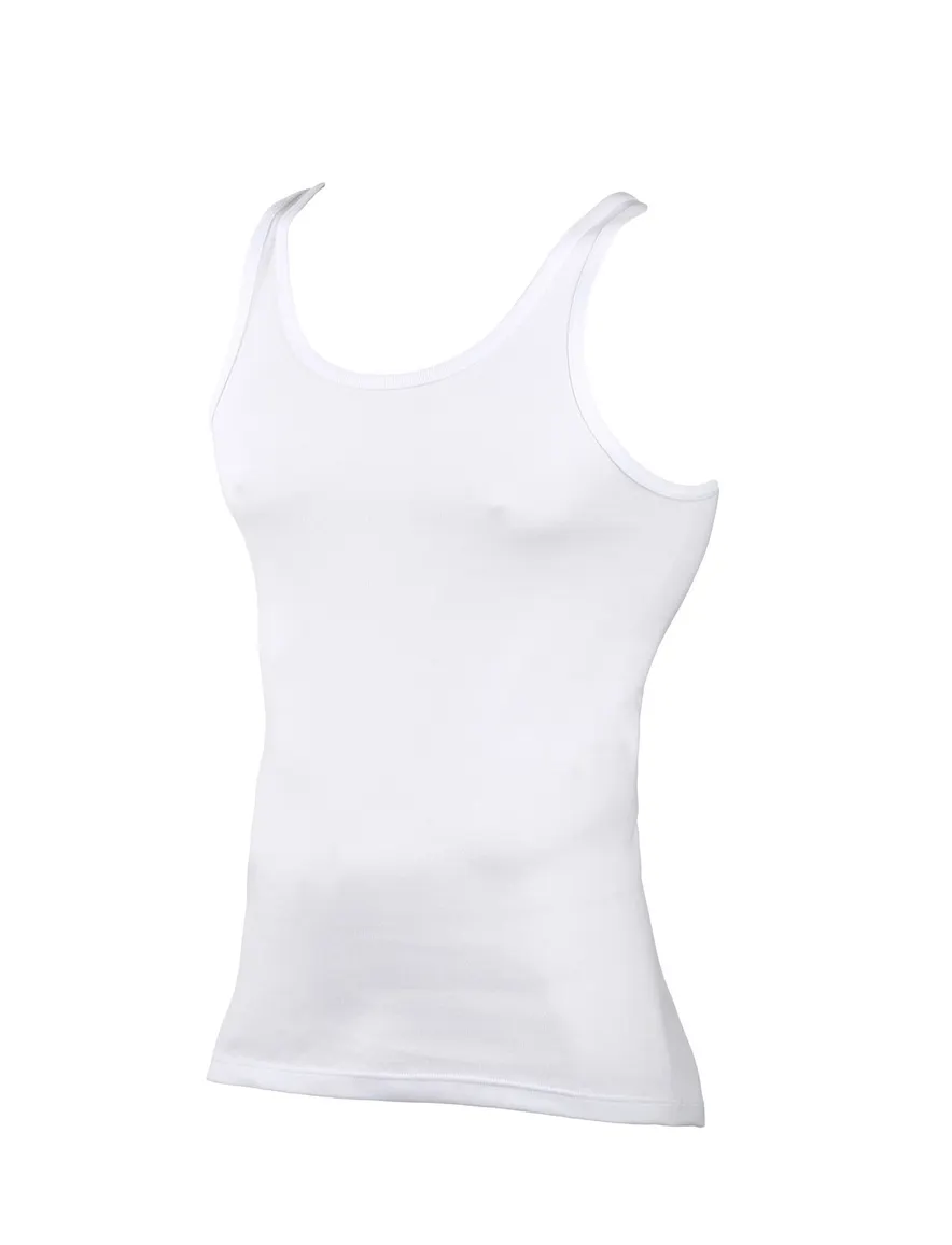 Kapart singlet wit feinripp katoen