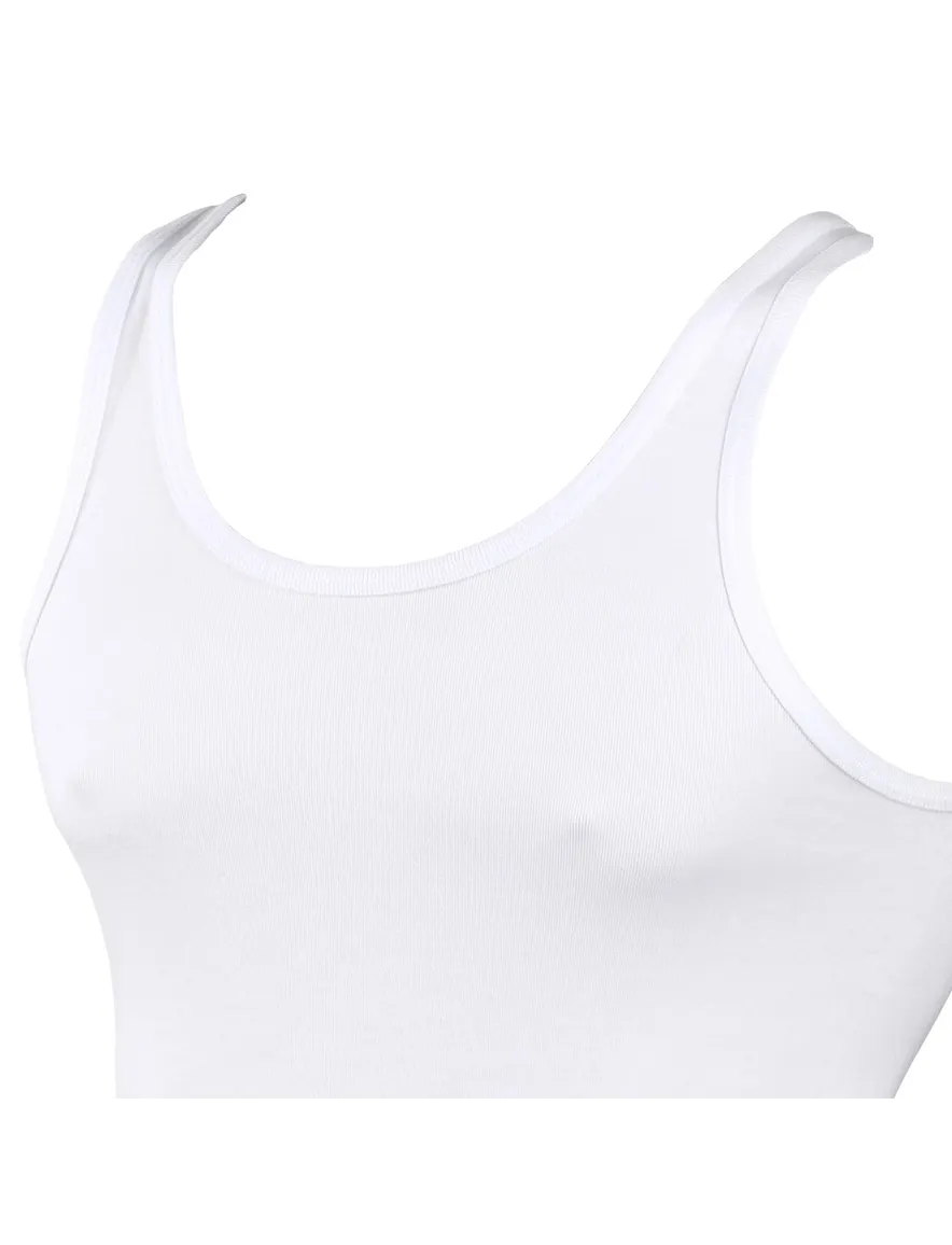 Kapart singlet wit feinripp katoen