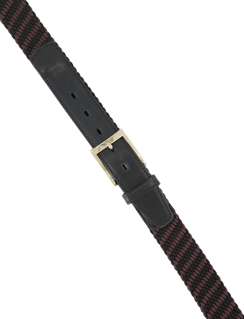 Bruine leren riem met structuur Meyer