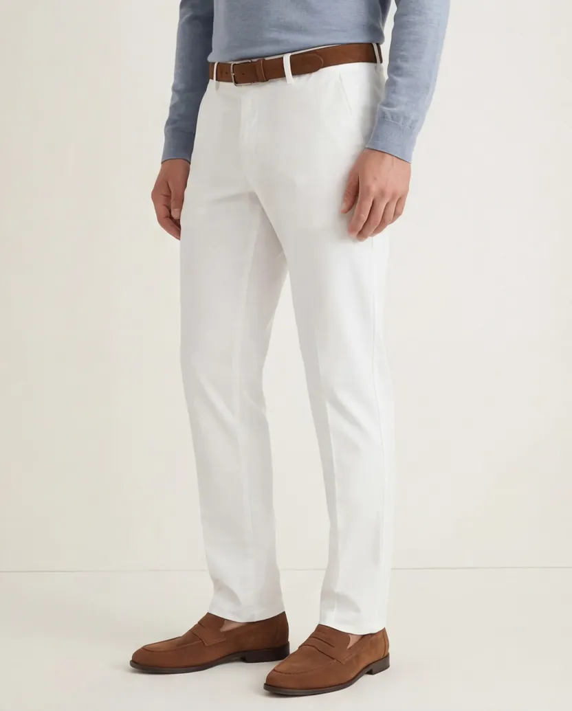 M.E.N.S. katoenen broek wit Madison