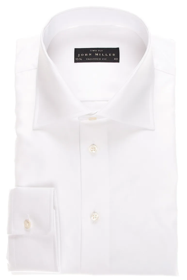 John Miller shirt tailored fit wit mouwlengte 7 easy care