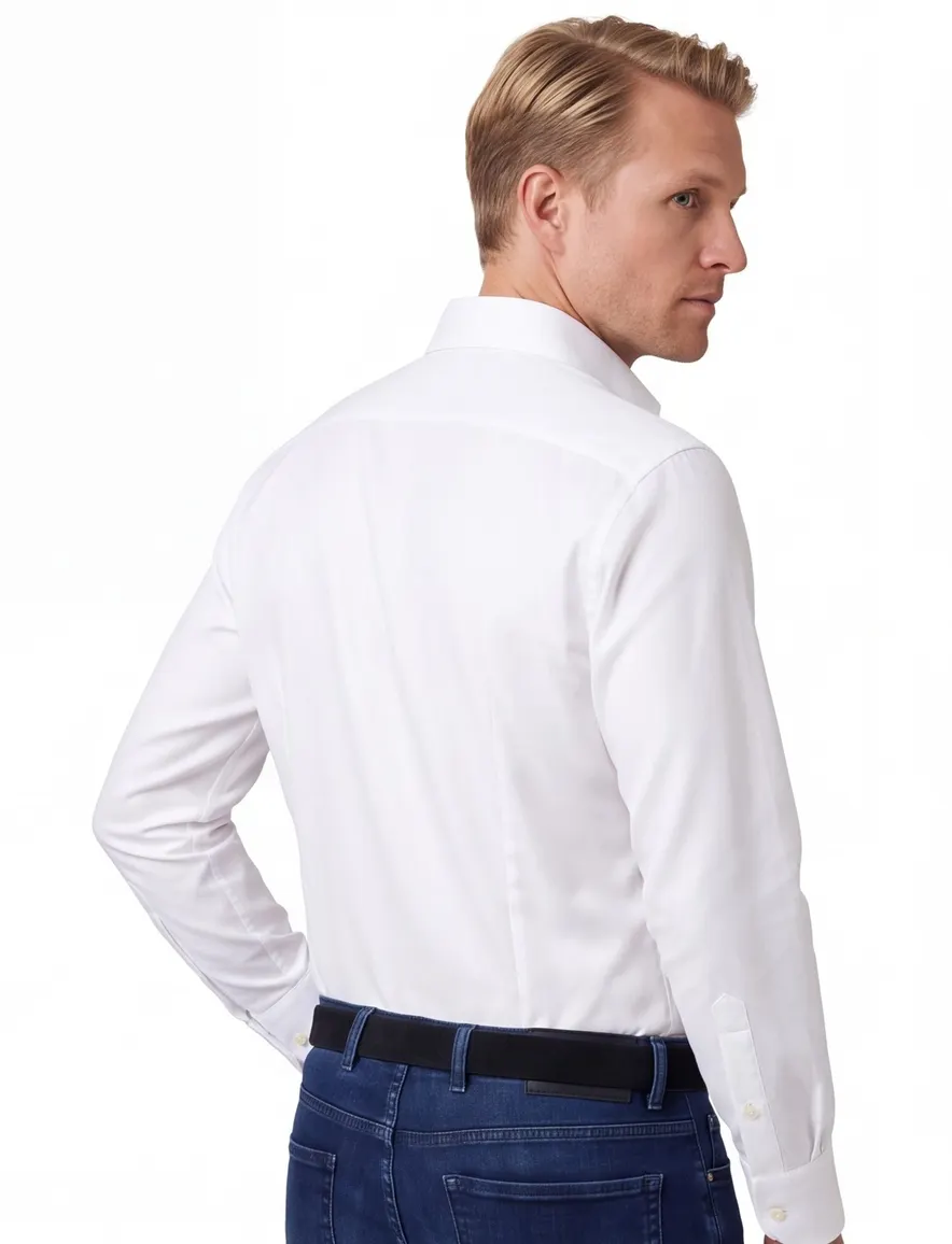 John Miller shirt tailored fit wit mouwlengte 7 easy care