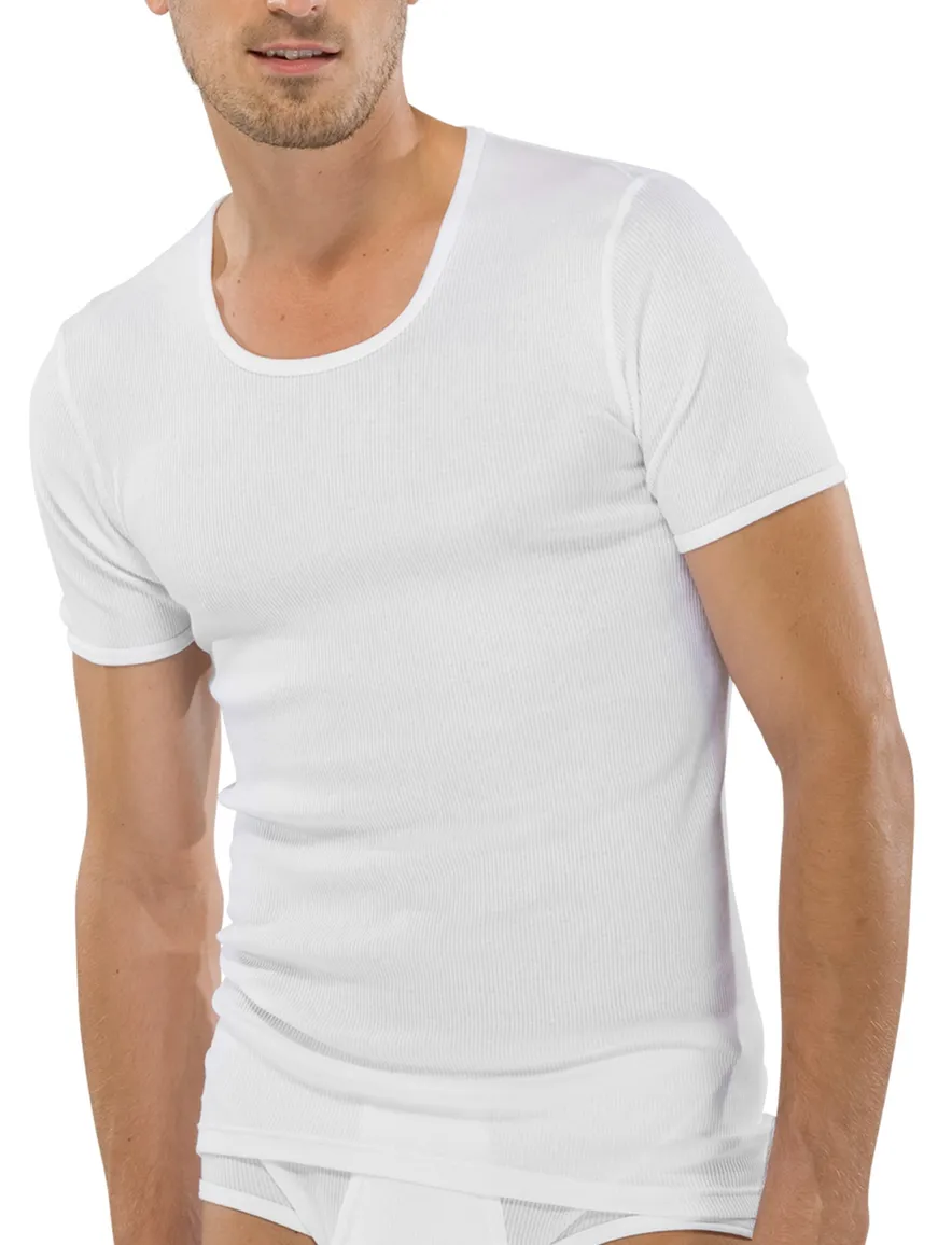 t-shirt Schiesser Original Classics doppelripp wit