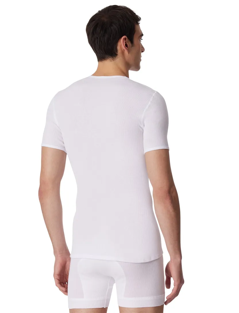 Schiesser t-shirt Original Classics doppelripp wit