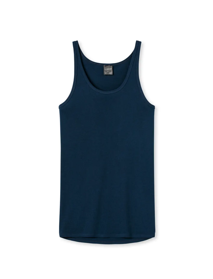 5=4 Schiesser Original classics heren hemd feinripp navy katoen