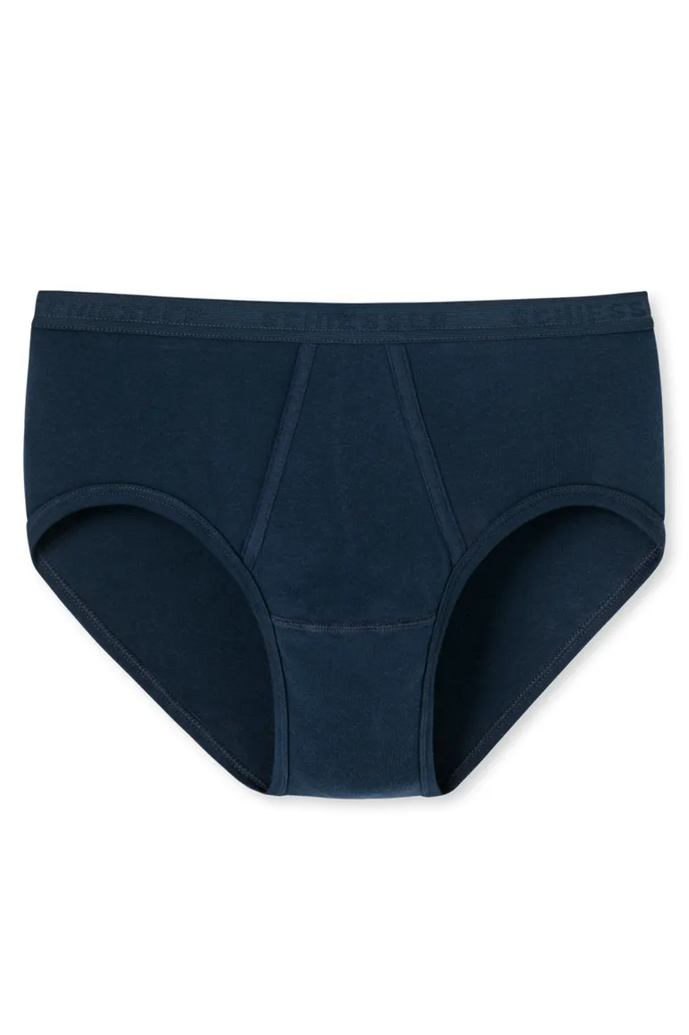 5=4 Schiesser Original classics slip feinripp navy met gulp katoen
