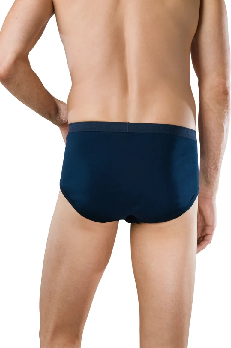 5=4 Schiesser Original classics slip feinripp navy met gulp katoen