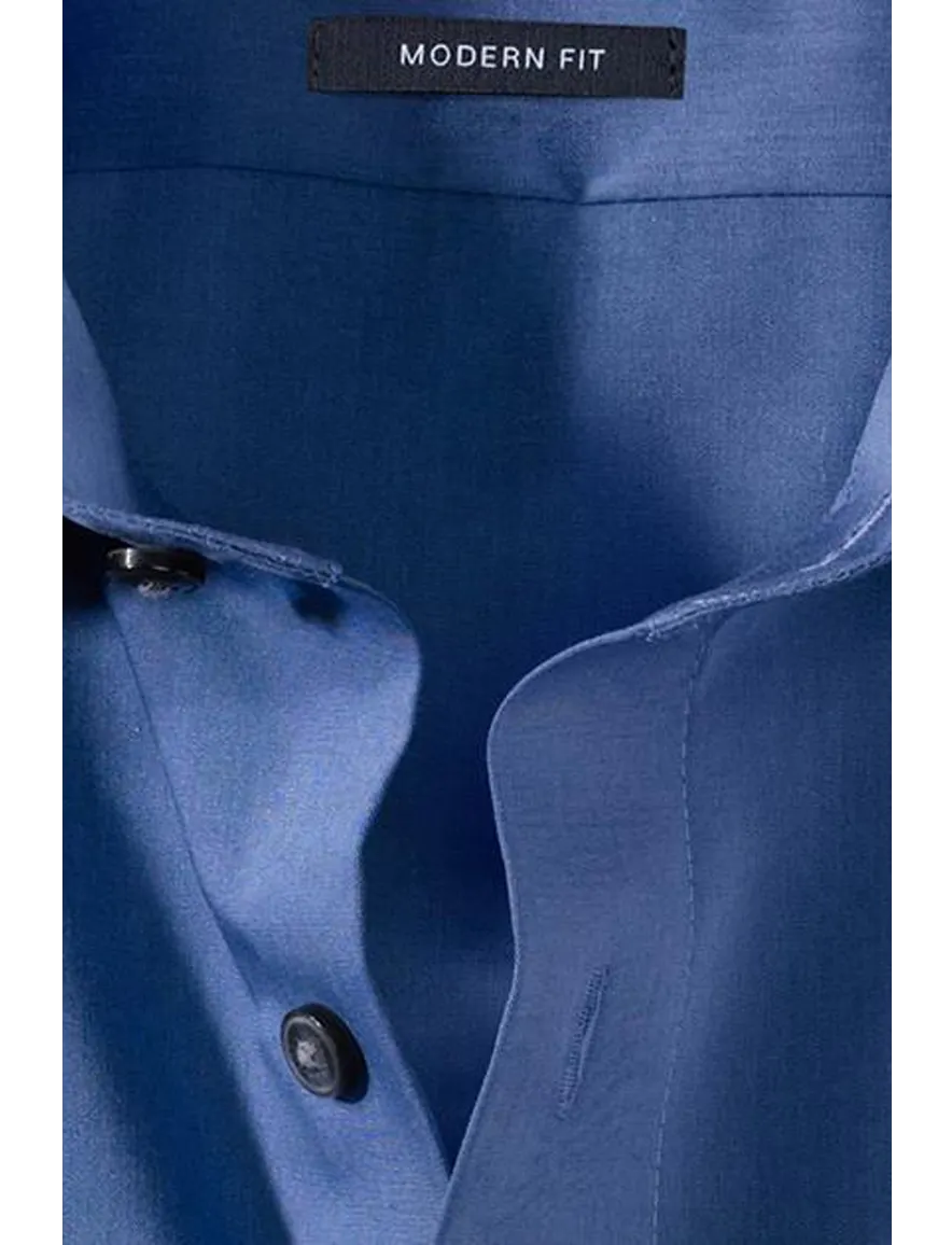 Olymp overhemd modern fit Chambray donkerblauw