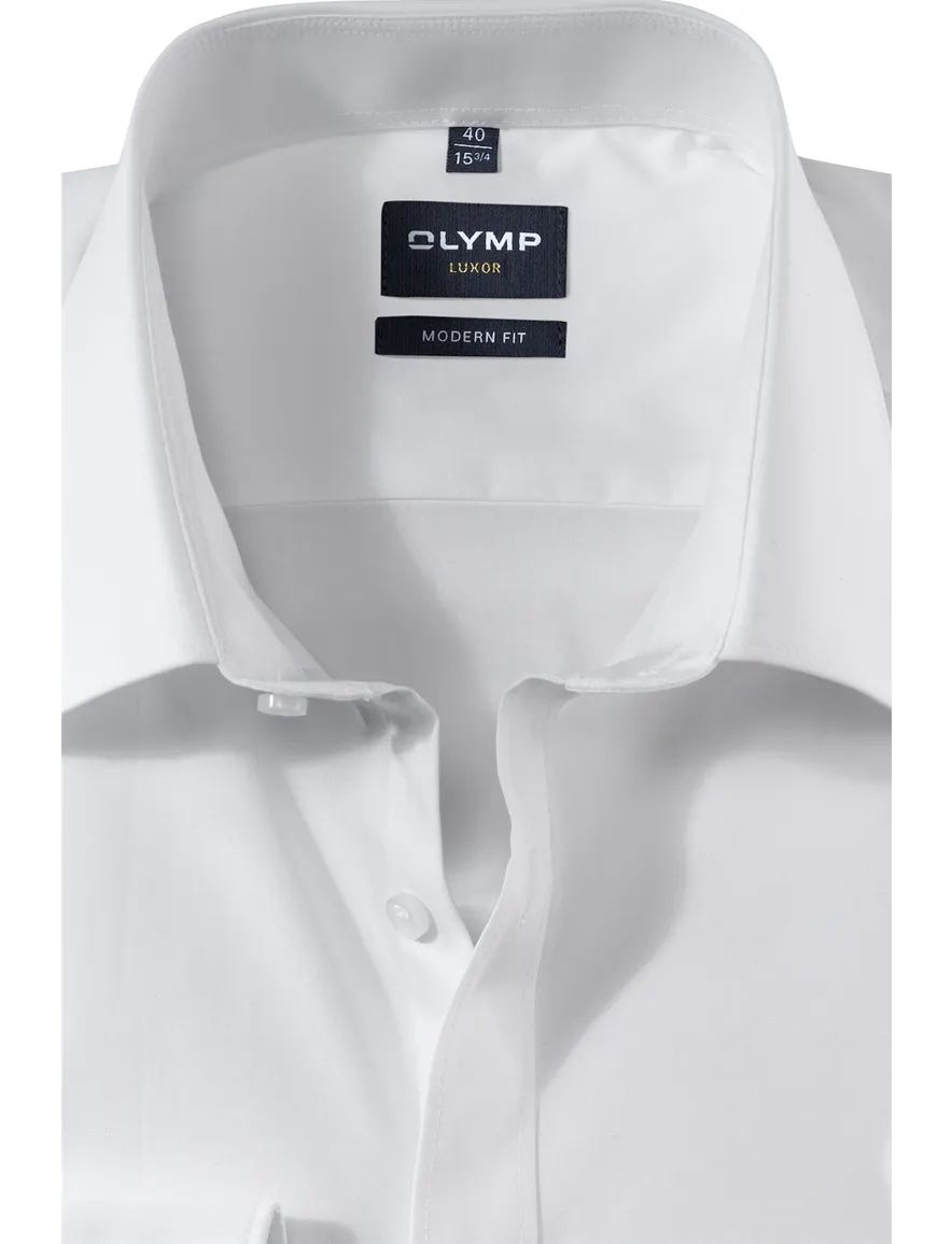 Olymp overhemd wit effen