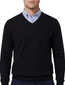 Olymp pullover zwart met v-hals merinwol