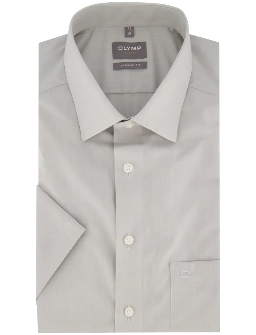 overhemd korte mouw grijs Olymp Luxor Comfort Fit