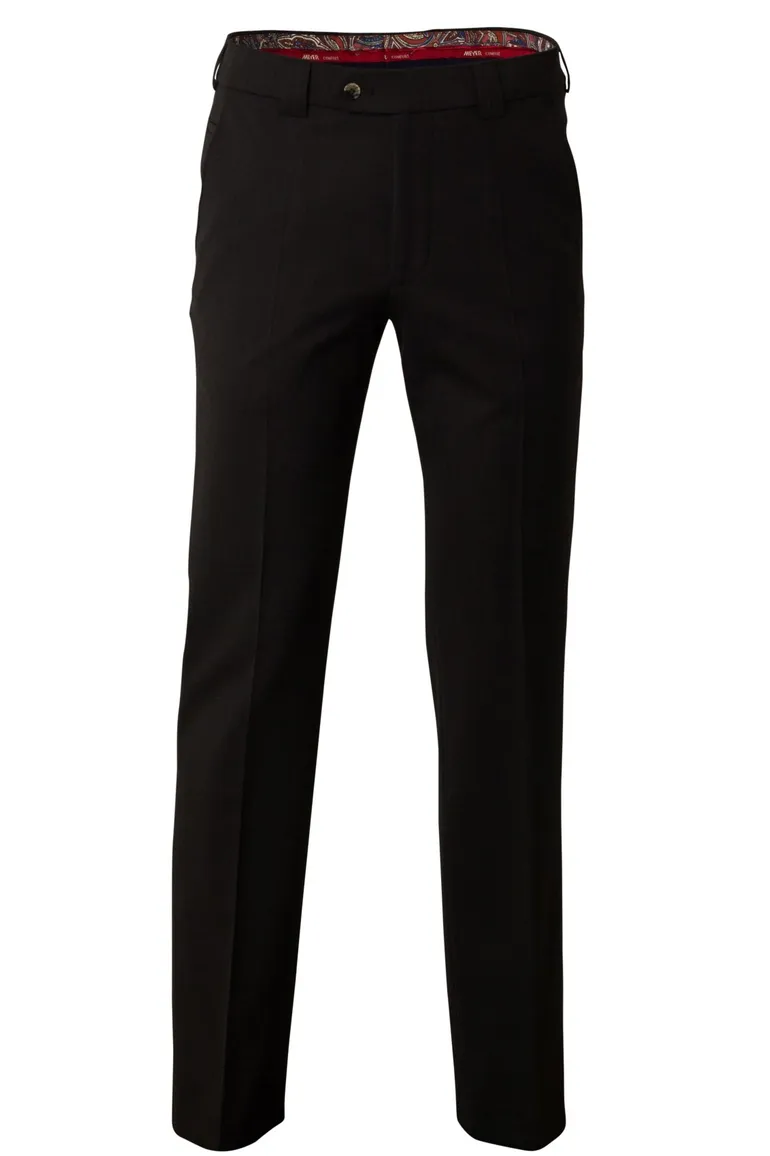 Meyer broek Roma dark grey red folklore dessin