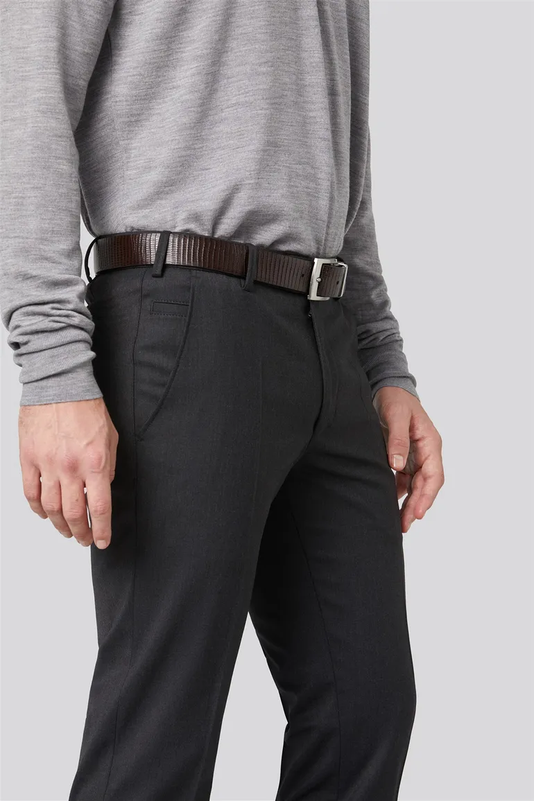 Meyer broek Roma dark grey red folklore dessin
