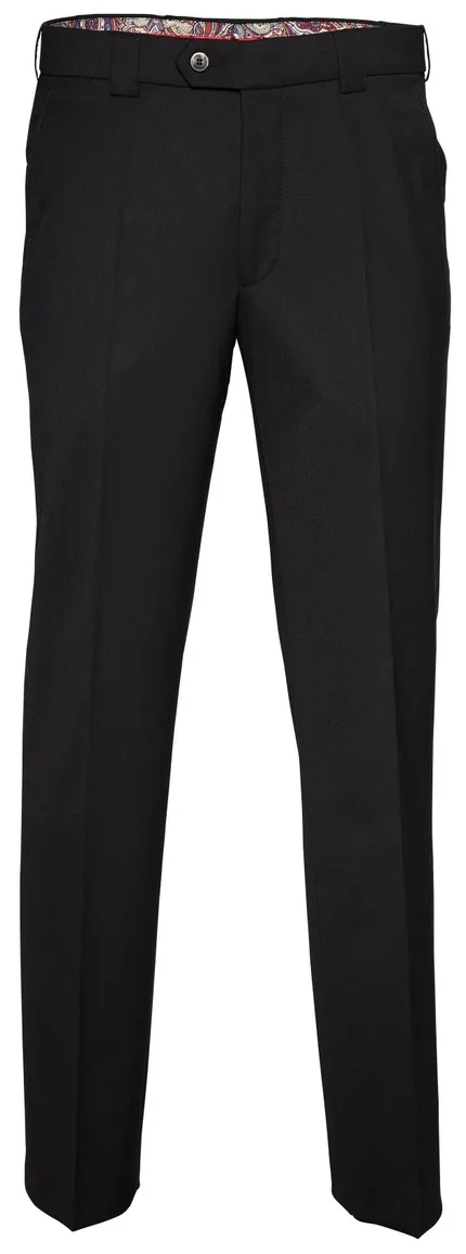 Meyer broek Roma zwart wol-menging