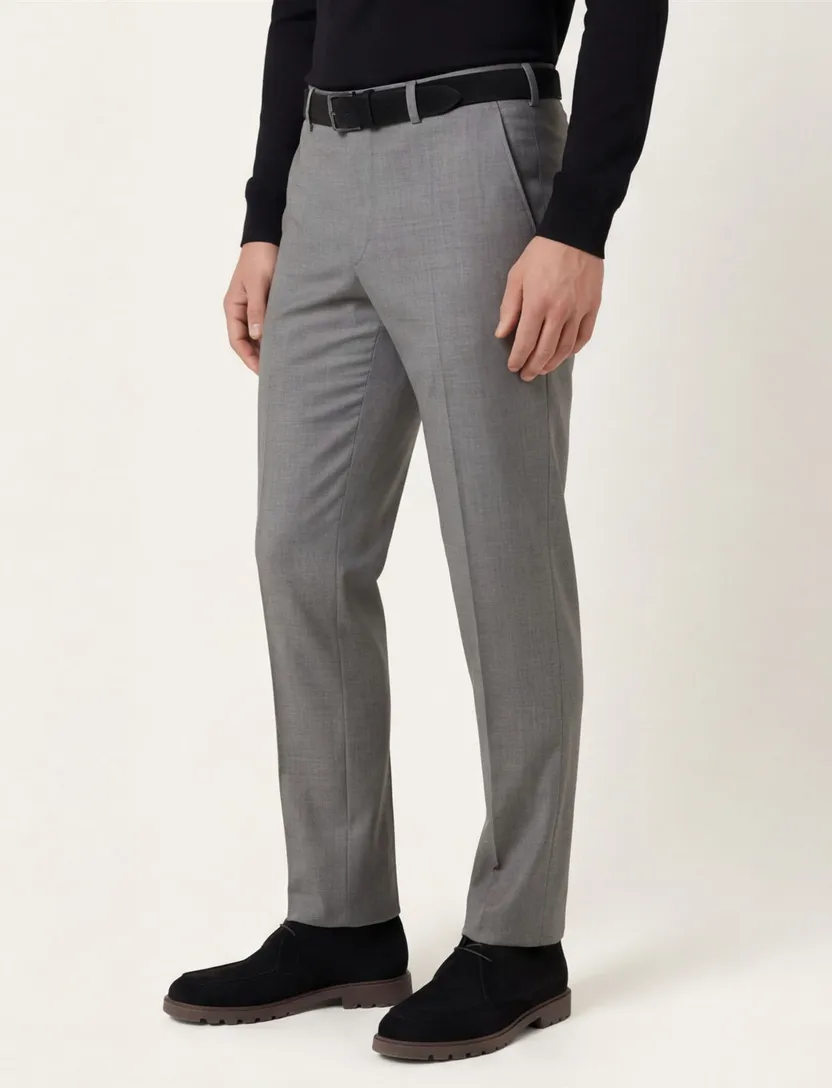 Meyer broek Roma lichtgrijs wol