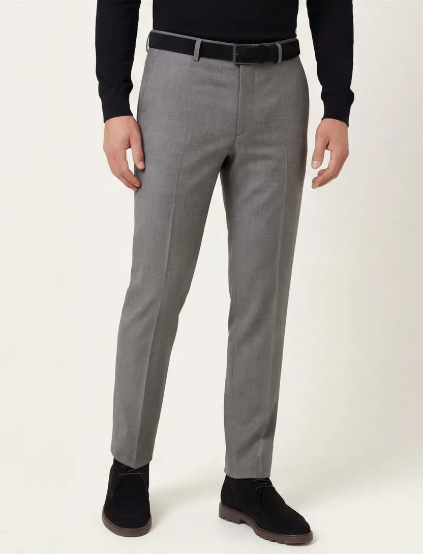 Meyer broek Roma lichtgrijs wol