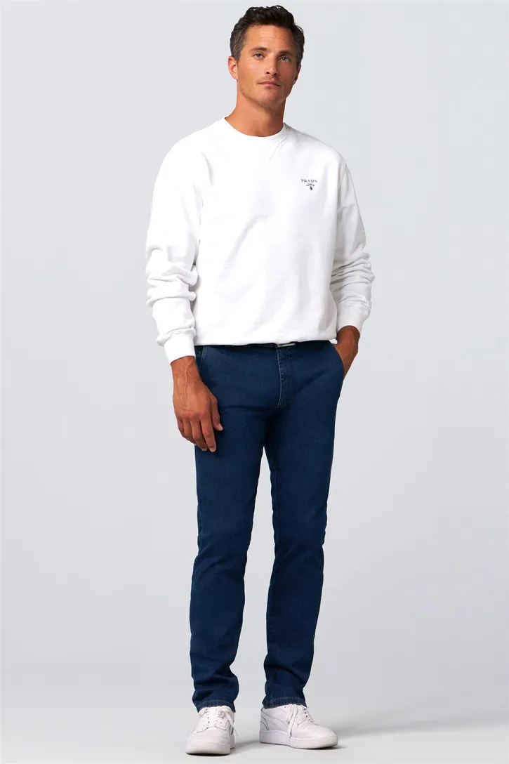 Meyer katoenen broek Roma blauw