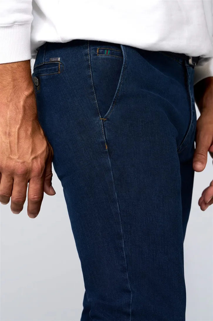 Meyer katoenen broek Roma blauw
