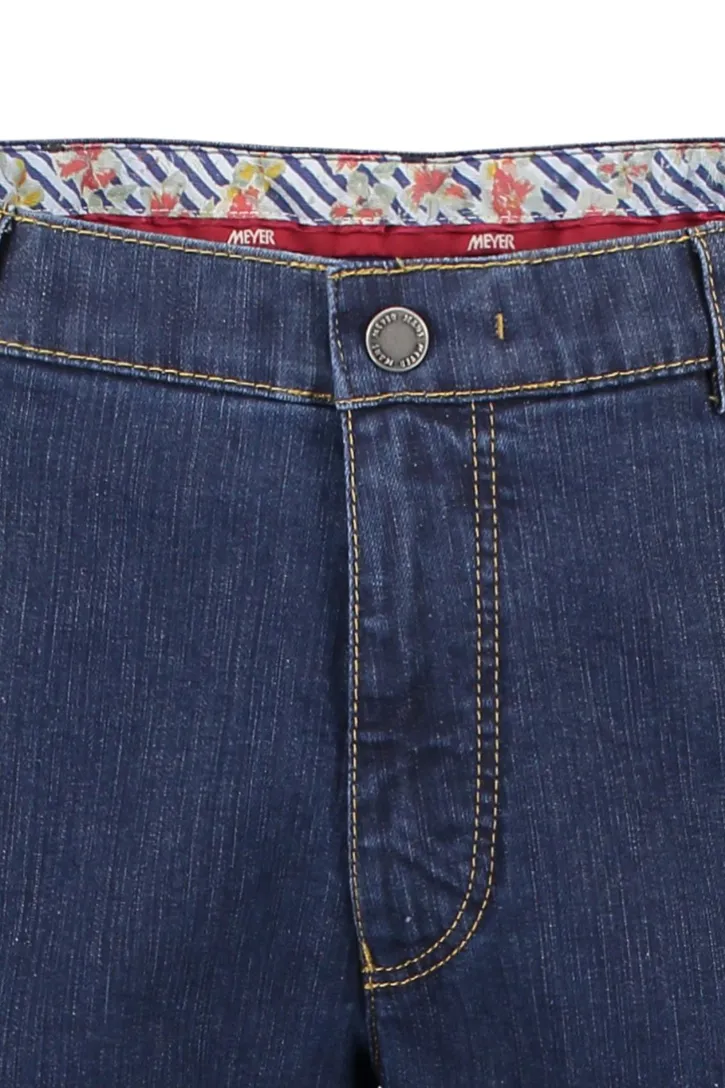Meyer katoenen broek Roma blauw