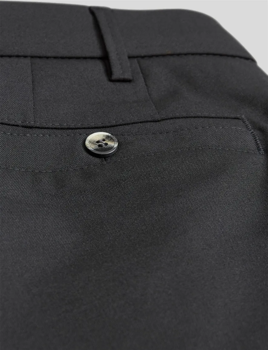 Meyer wollen pantalon Diego zwart effen