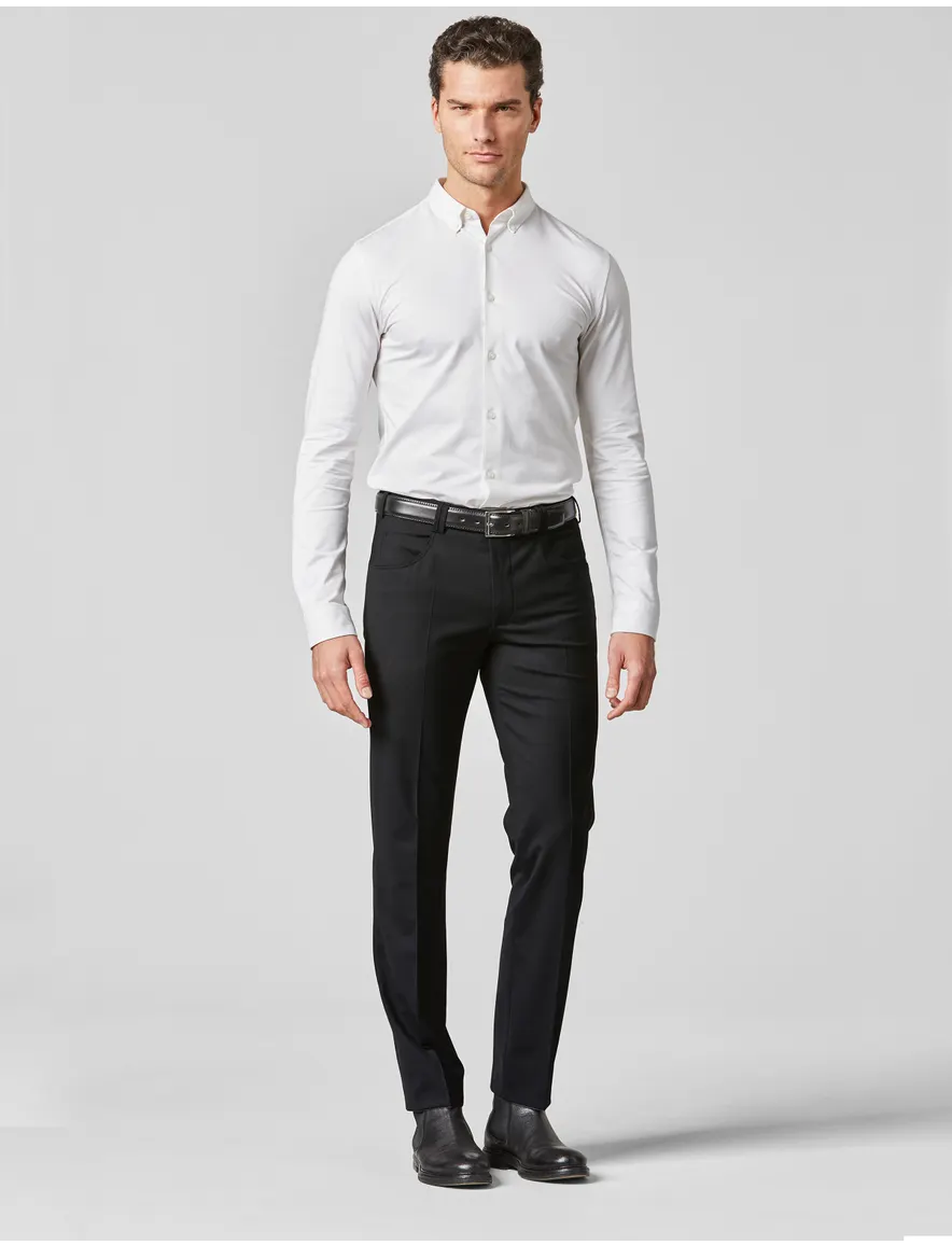 Meyer Pantalon wol zwart DIEGO Art. 9-344-09