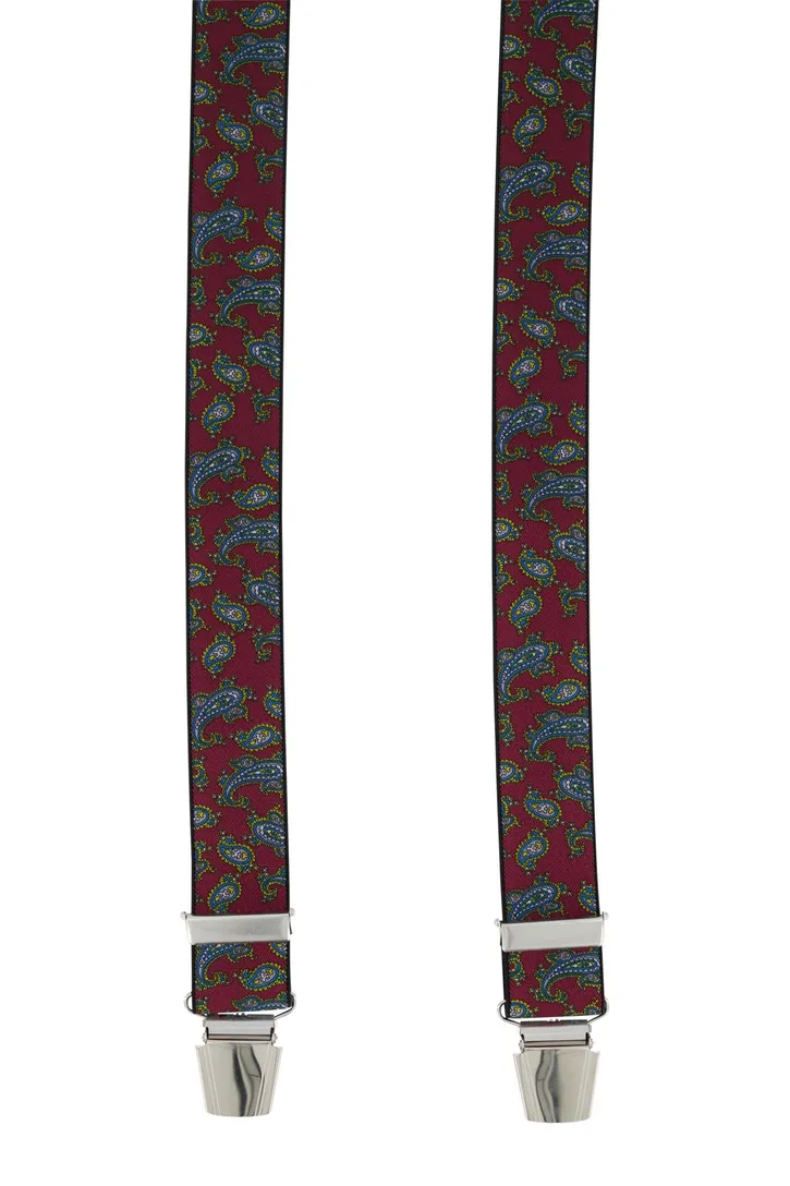 Bretels Lindenmann bordeaux paisley