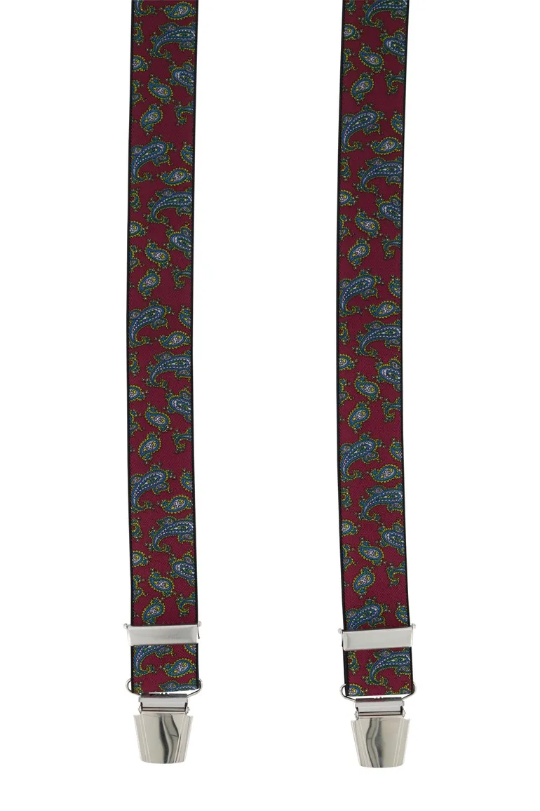 Bretels Lindenmann bordeaux paisley