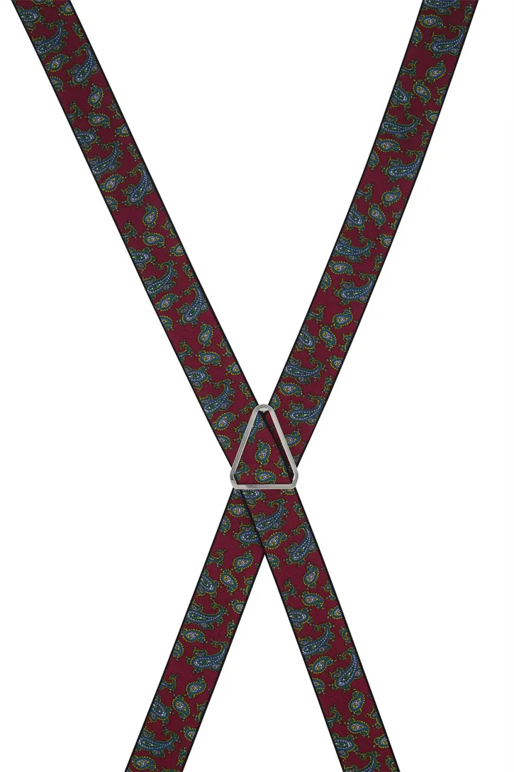 Bretels Lindenmann bordeaux paisley