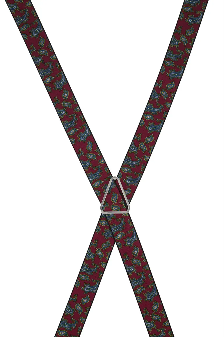 Bretels Lindenmann bordeaux paisley