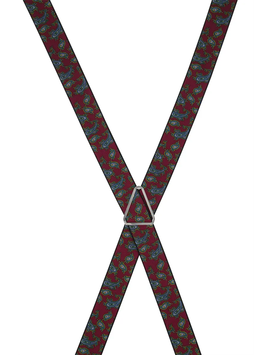 Bretels Lindenmann bordeaux paisley
