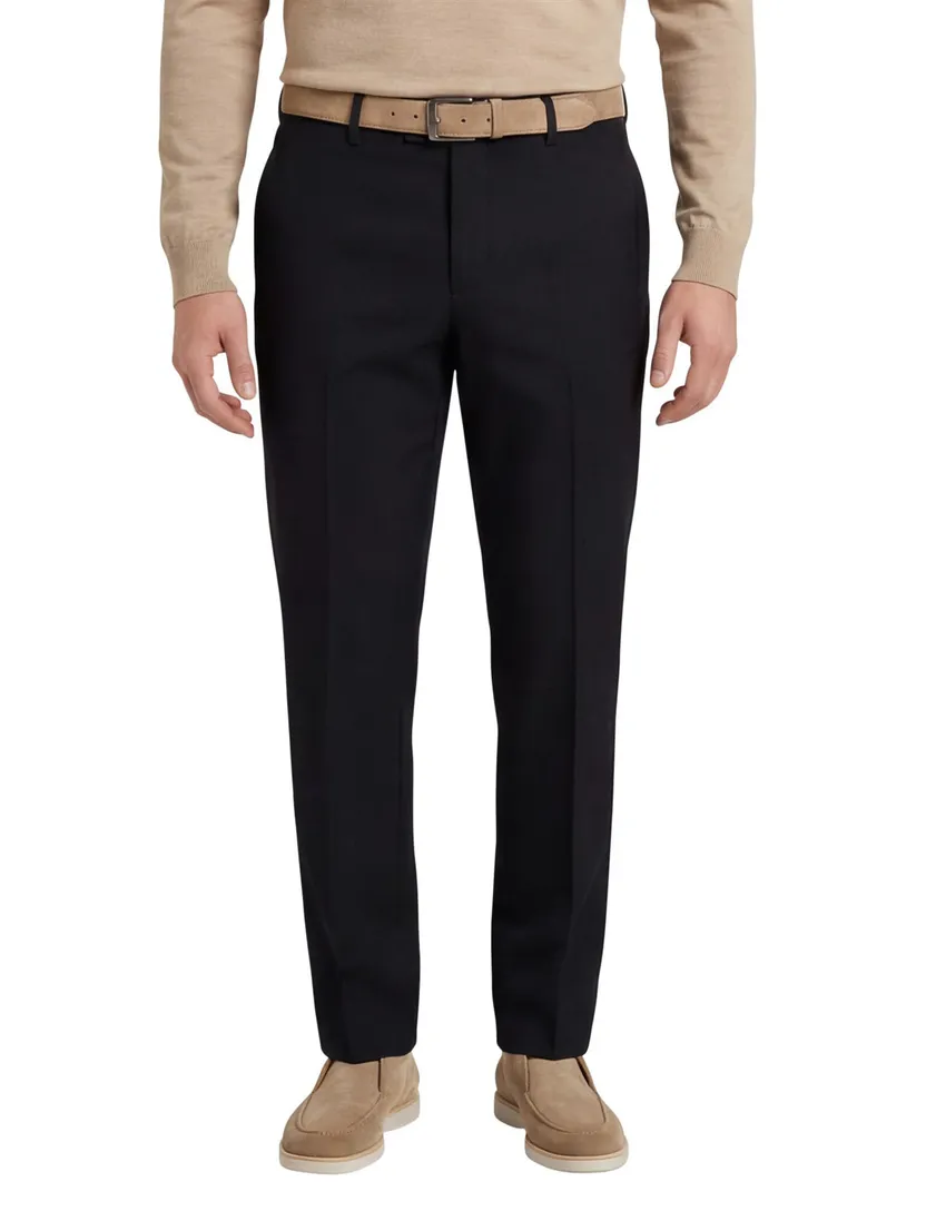 Gardeur pantalon wol model Bardo zwart