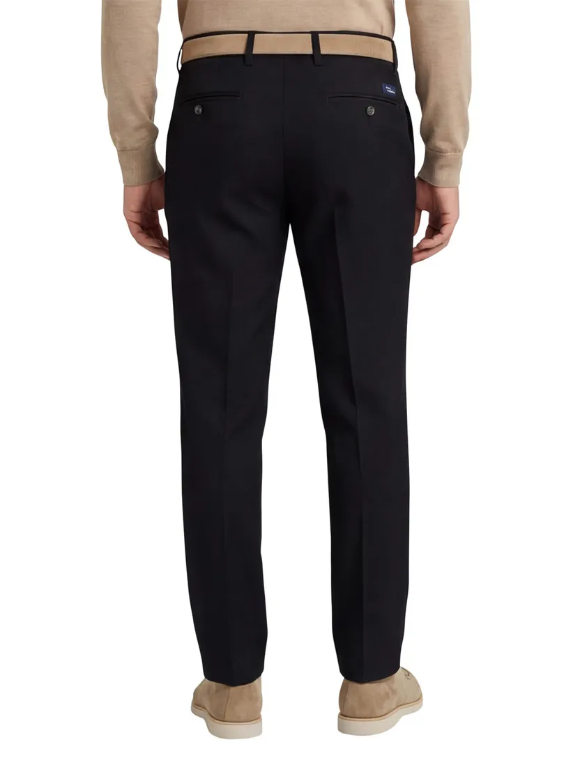 Gardeur pantalon wol model Bardo zwart