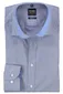 Olymp overhemd body fit Level 5 structuur blauw