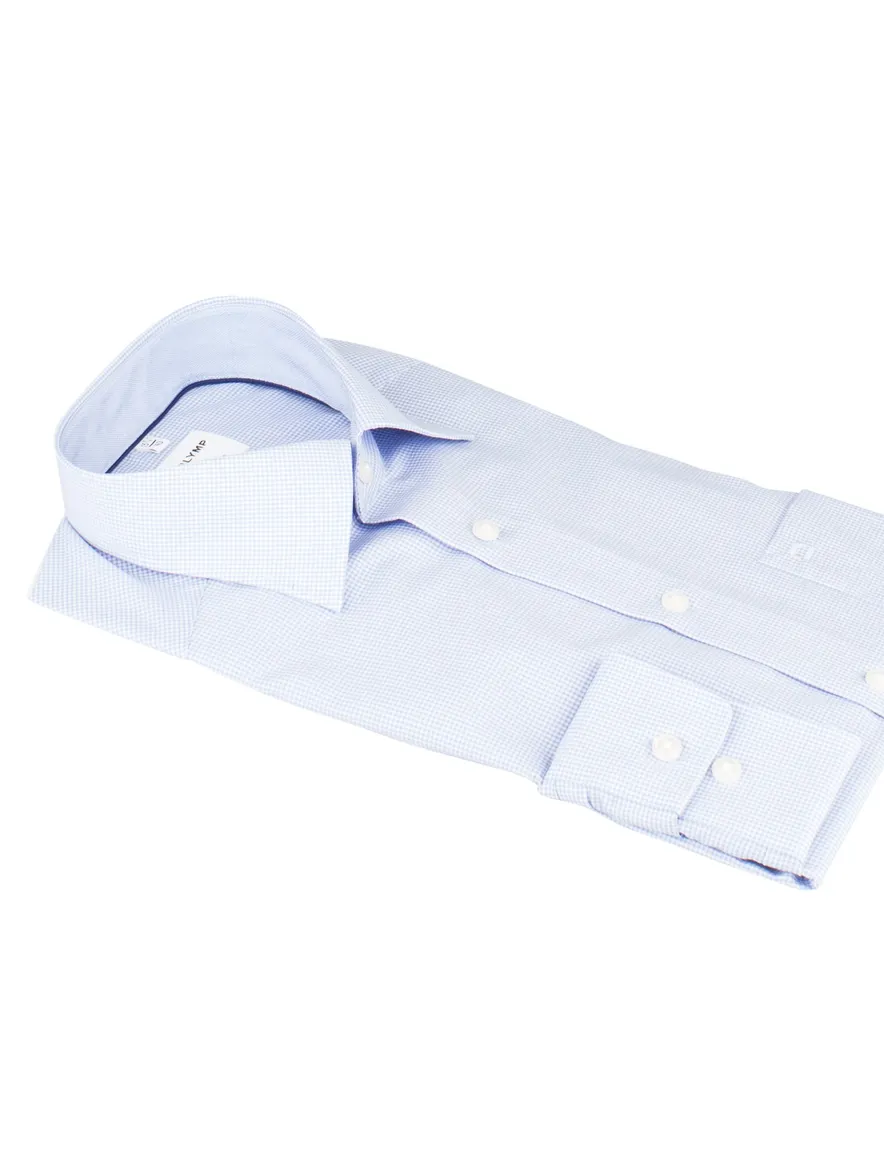 Olymp Luxor overhemd non iron blue check