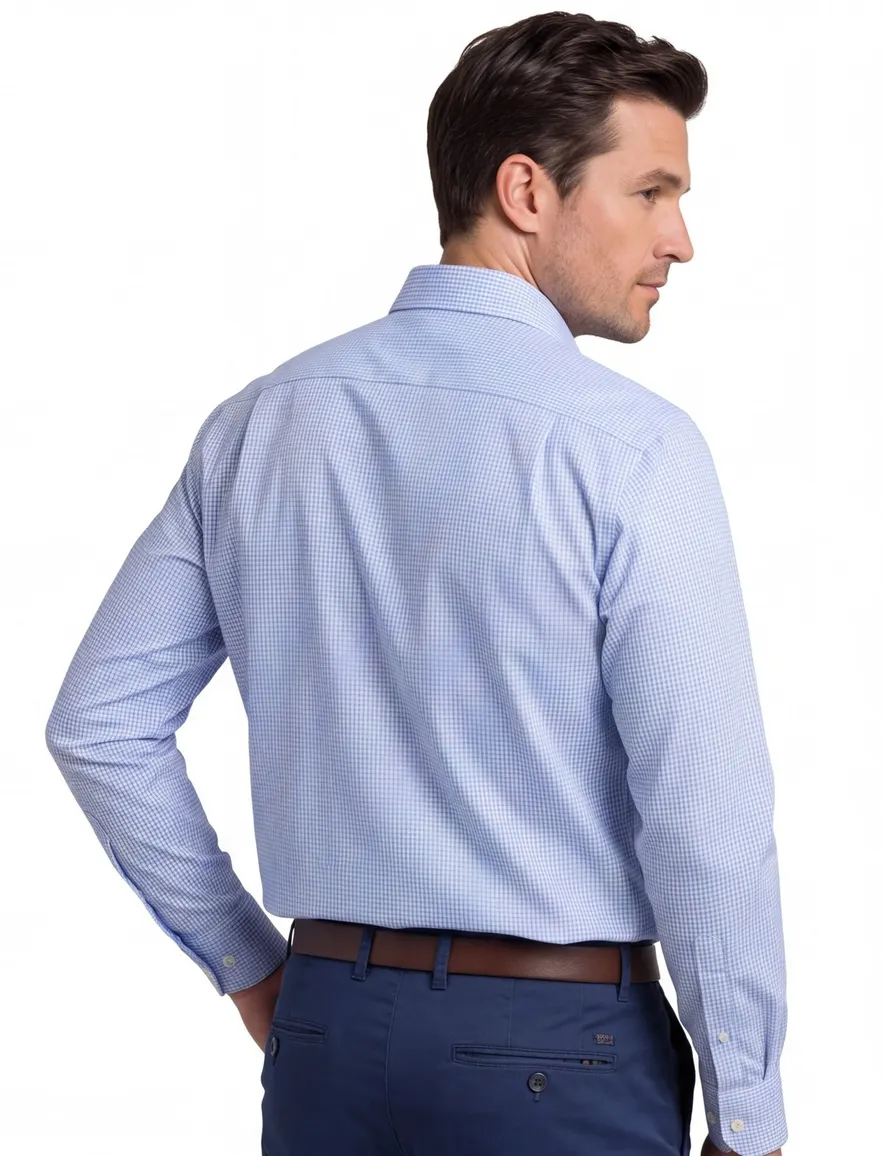 Olymp Luxor overhemd non iron blue check