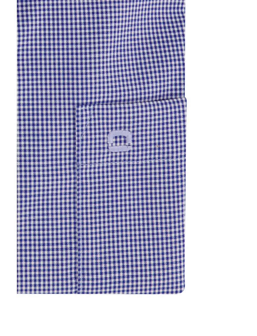 Olymp Luxor modern fit overhemd vichy navy