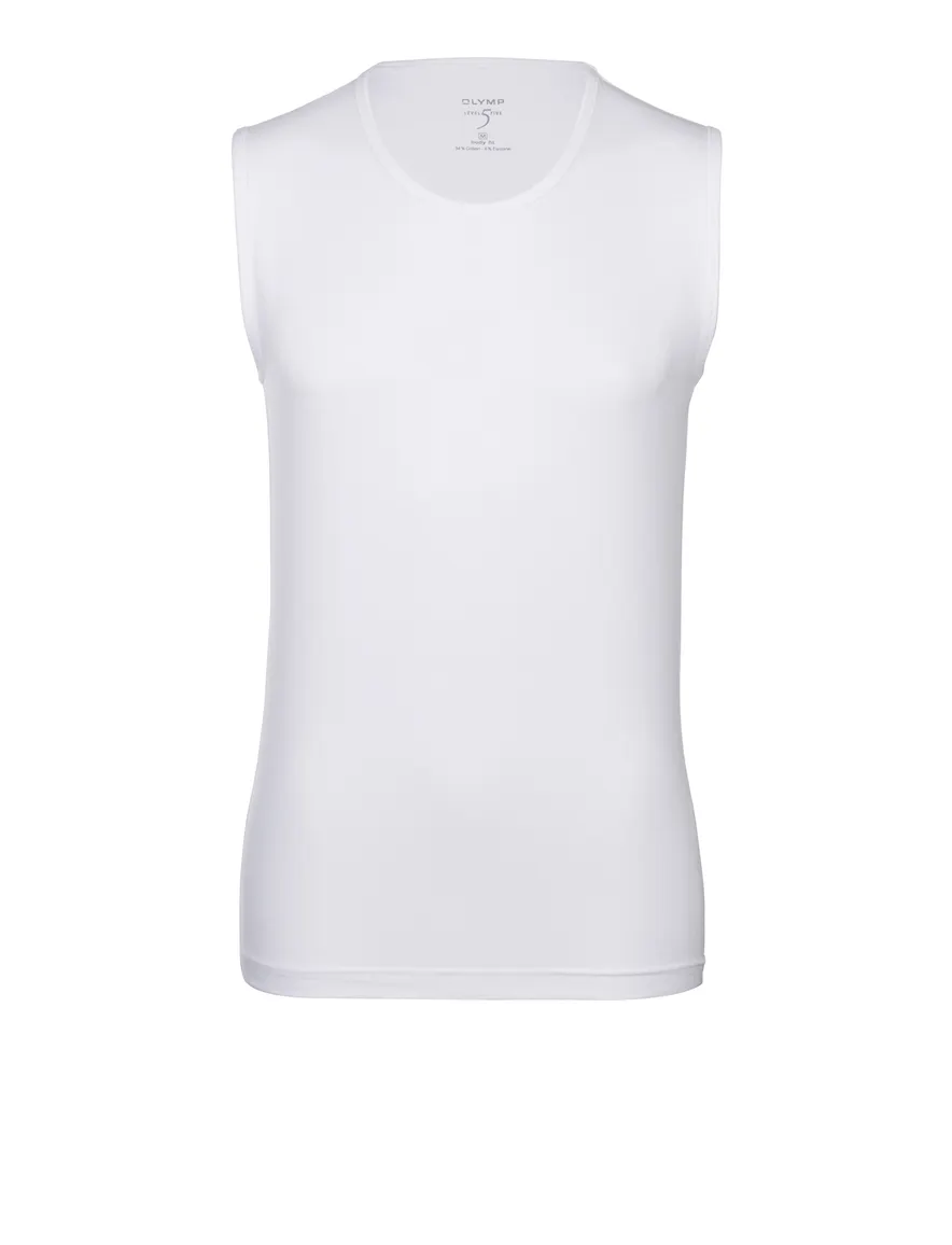 Olymp tanktop Level Five wit effen katoen