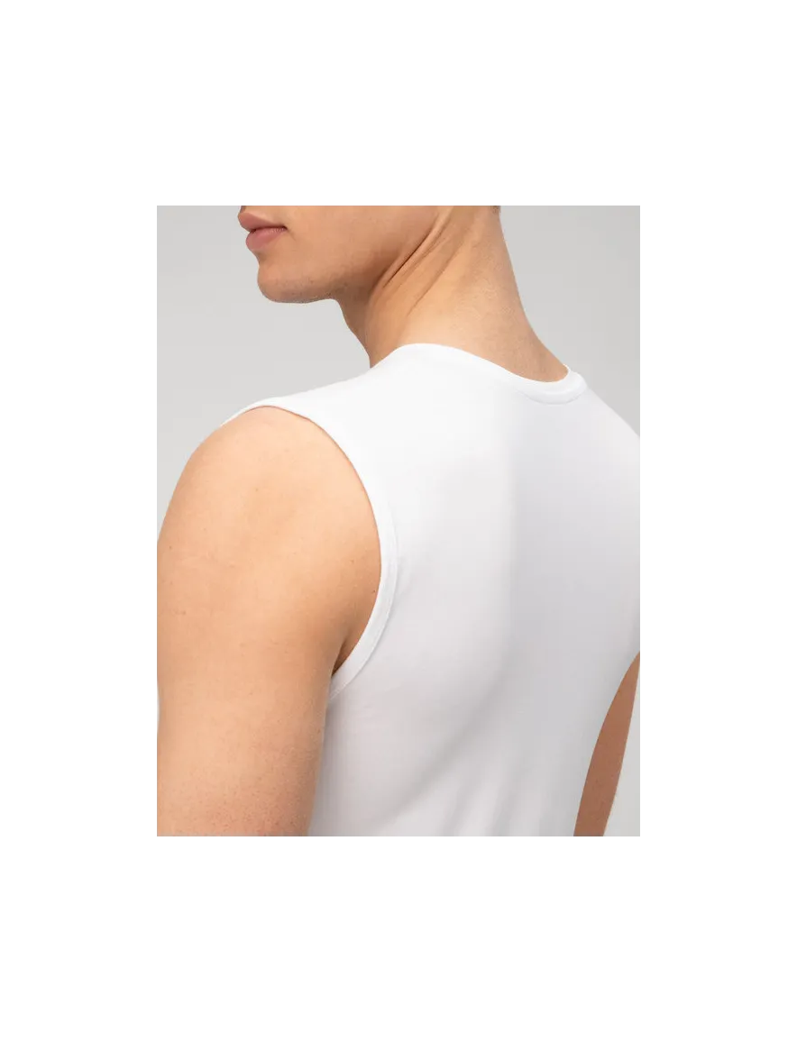 Olymp tanktop Level Five wit effen katoen
