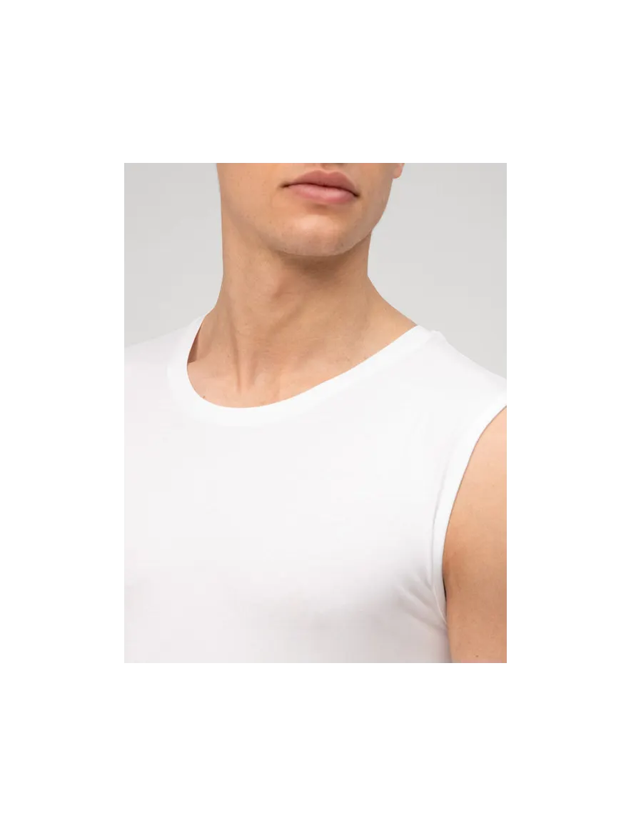Olymp tanktop Level Five wit effen katoen