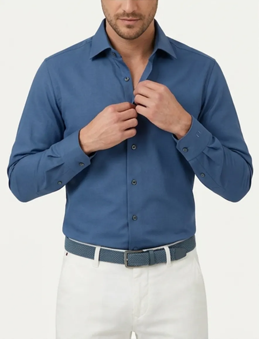 Olymp Level 5 overhemd rafblauw body fit