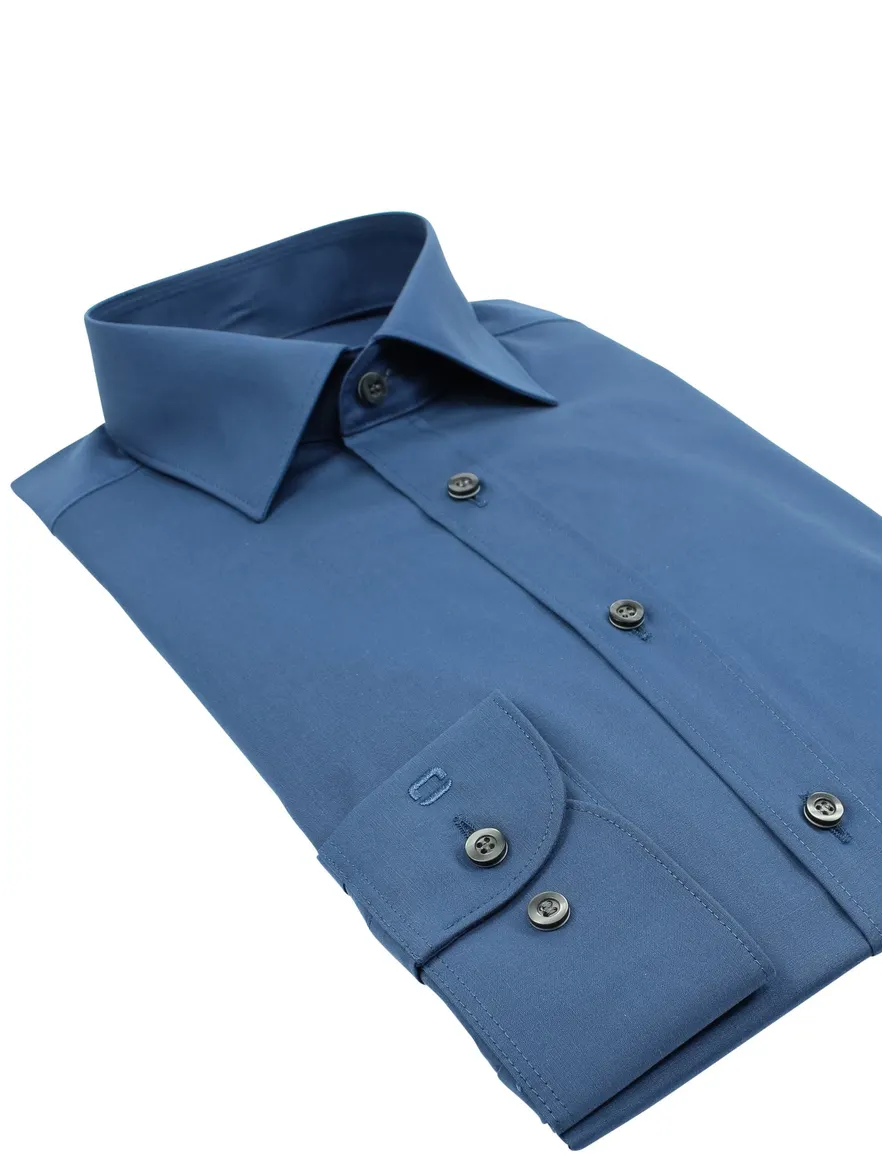 Olymp Level 5 overhemd rafblauw body fit