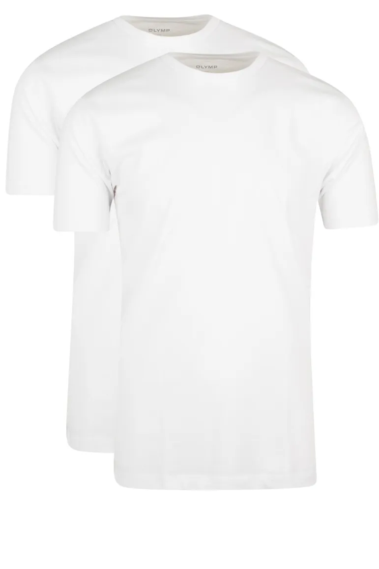 t-shirt Olymp effen katoen wit