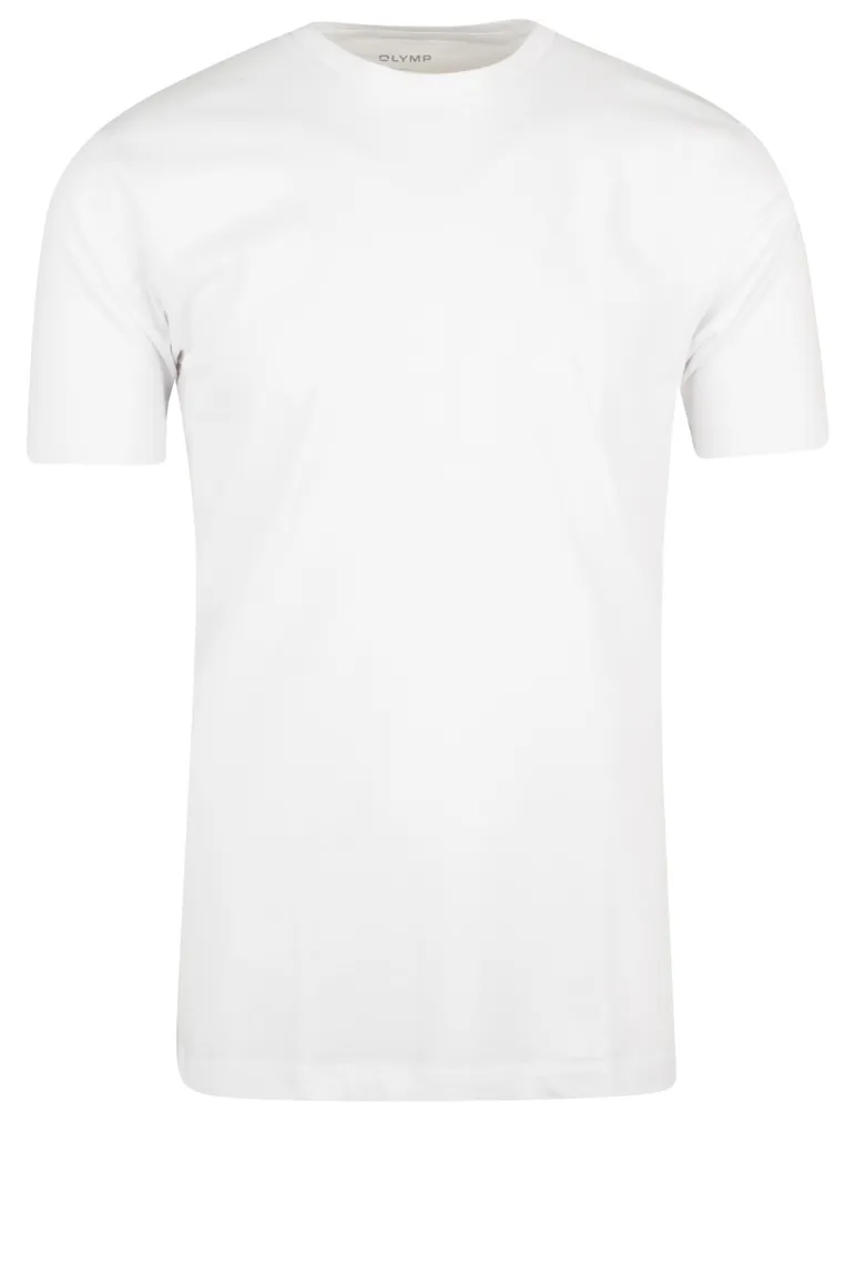 t-shirt Olymp effen katoen wit