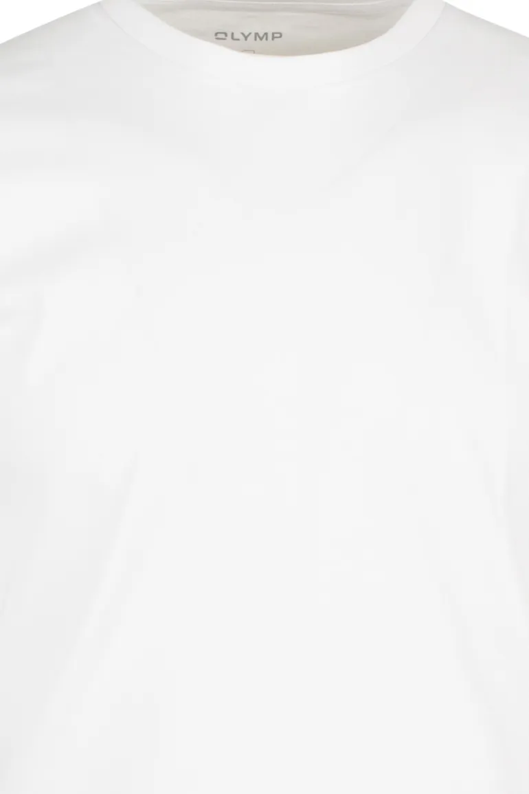 t-shirt Olymp effen katoen wit
