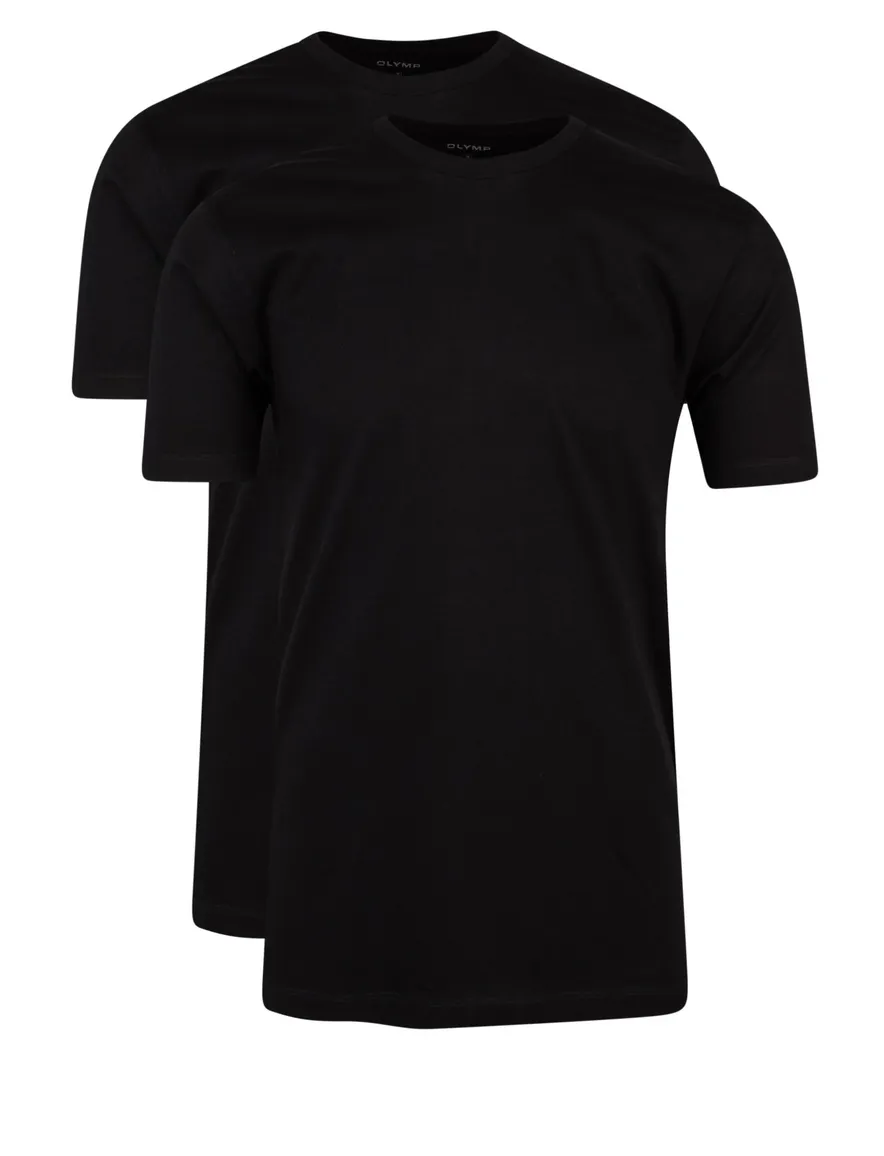 Olymp t-shirt zwart effen katoen