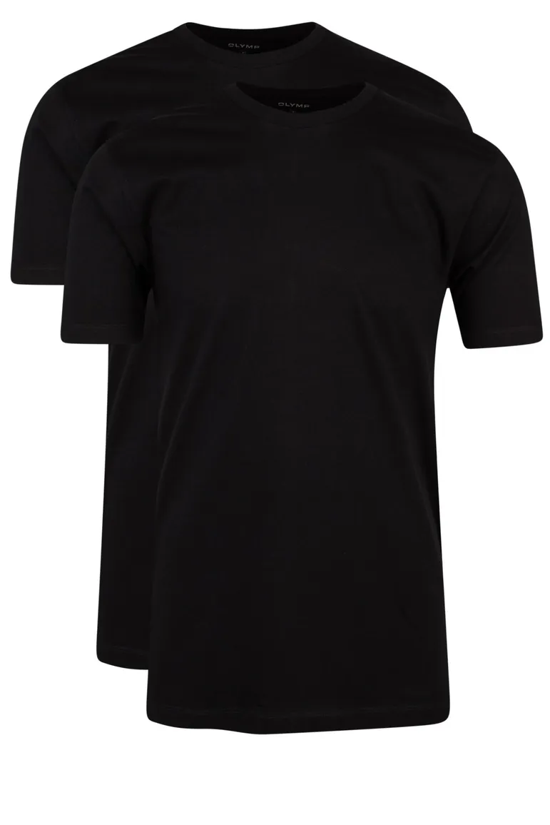 t-shirt Olymp effen katoen zwart