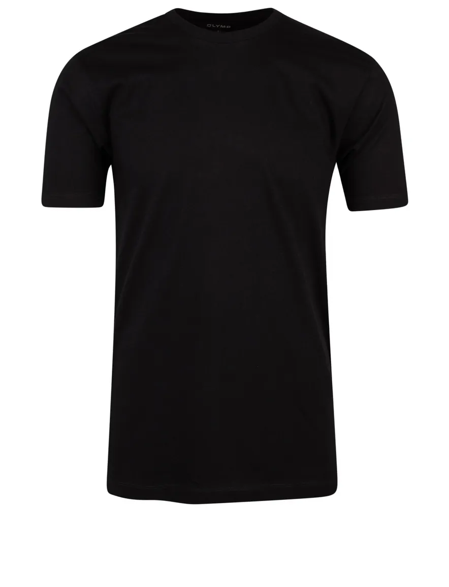 Olymp t-shirt zwart effen katoen