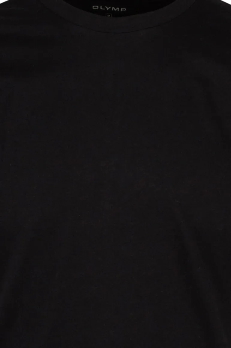 t-shirt Olymp effen katoen zwart