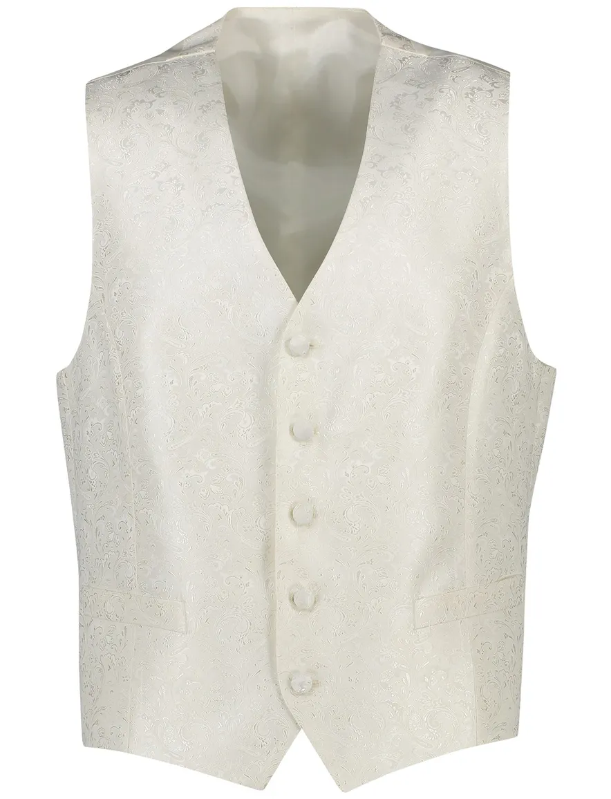 Trouwgilet ecru Digel met patroon