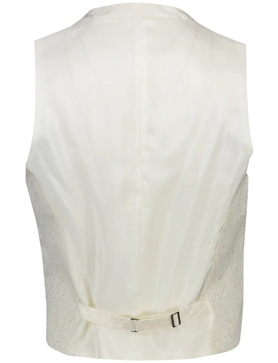 Trouwgilet ecru Digel met patroon